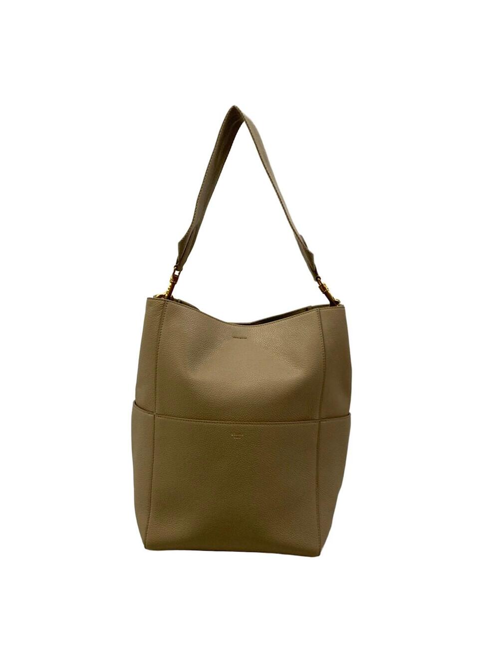 Celine Sangle Medium Gray Beige Soft #364380C13B
